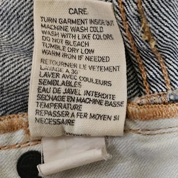 Ralph Lauren Denim & Supply Tillary Blue Denim Mini Skirt Distressed Size 30 - Picture 12 of 12